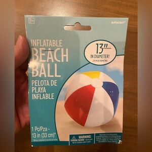Amscan 13” Inflatable Beach Ball NWT